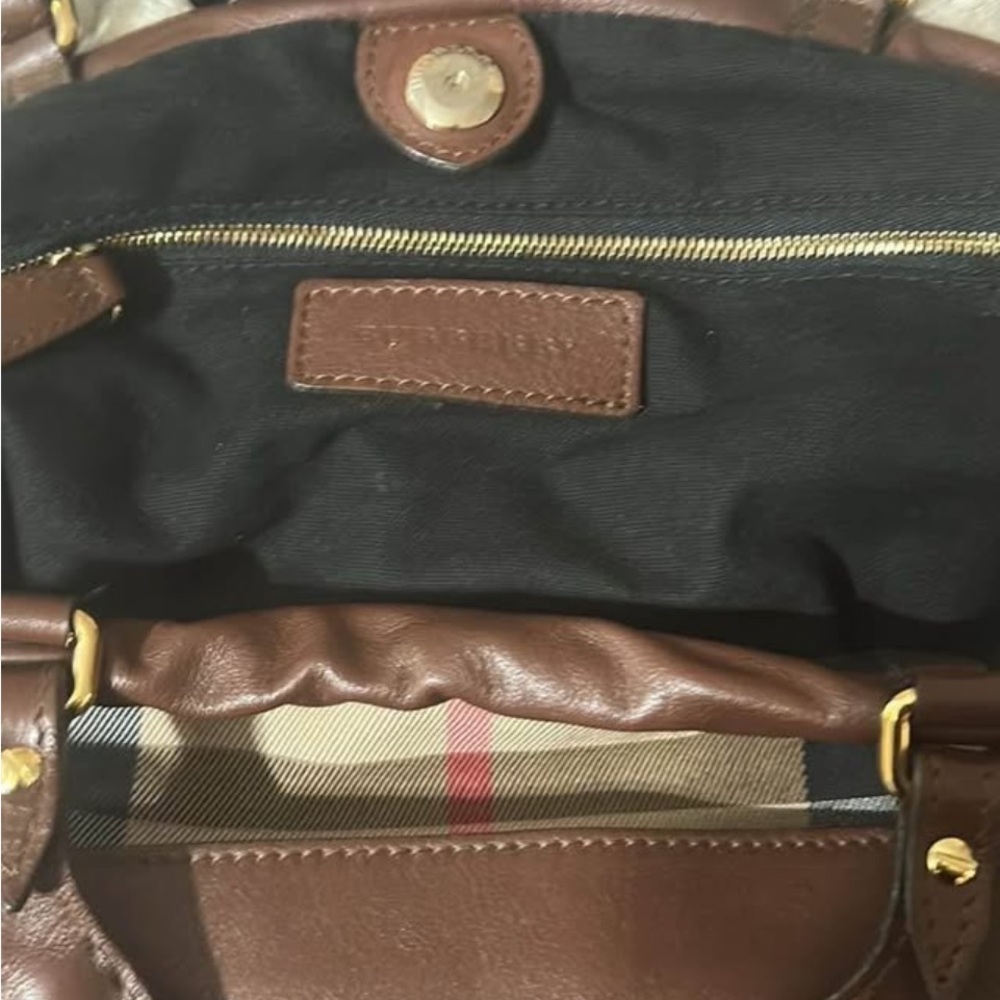 Burberry Brown Leather big size Tote - Picture 4 of 7